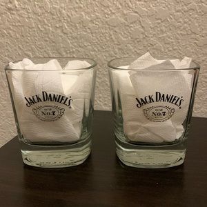 Jack Daniels Old No. 7 whiskey rocks glasses set